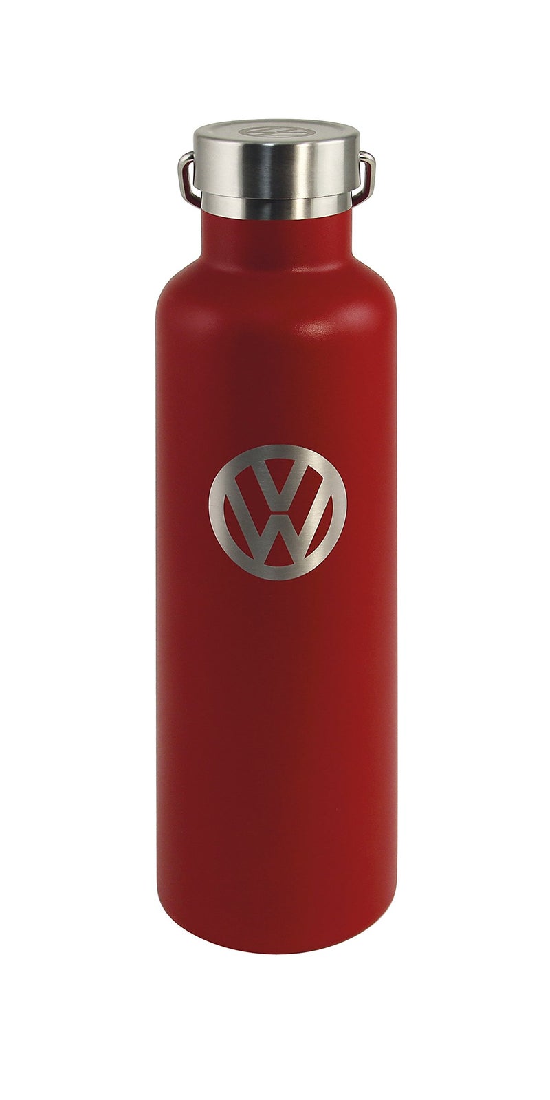BRISA VW Collection - Volkswagen Stainless Steel Thermo Insulated Drinking Bottle with Lettering & VW Logo (735 ml/24.9 fl oz/VW Logo/Red) - Image 1